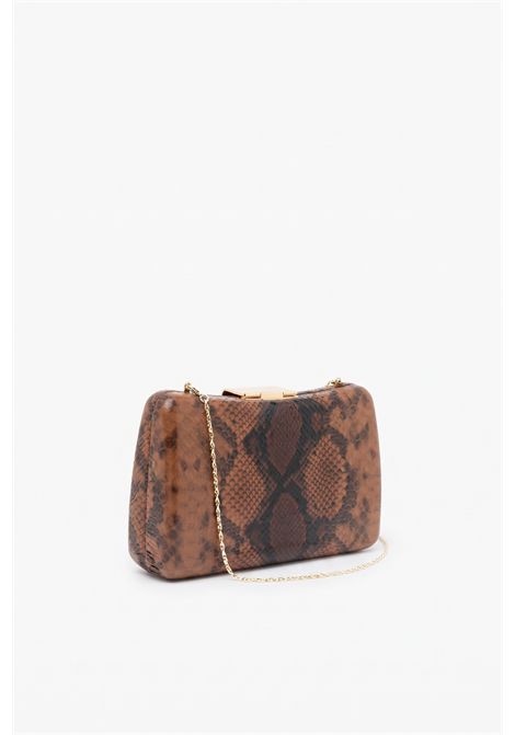 Clutch Oleria in pelle stampa snake TWENTY FOURHAITCH | BAG069NAT